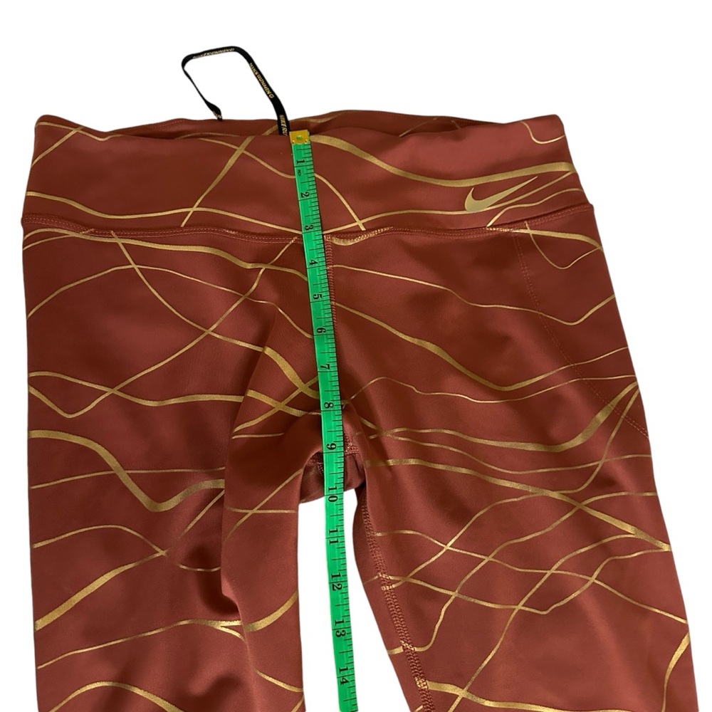 Nike Icon Clash Fast women’s running tights size large - gold and clay red - Picture 11 of 13